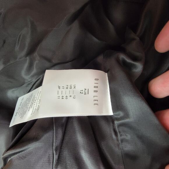 Dion Lee Accordion Pleat Mini Dress Size 8 Black Hook Eye Bustier Adjustable - Picture 8 of 9